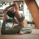 woman doing yoga
